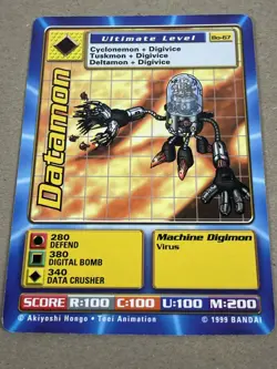 🔥 Bandai Digimon Trading Card Series 2 Datamon Bo-67 - Image 1