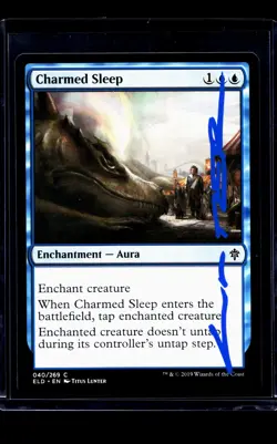 2019 MTG Magic The Gathering ELD Eldraine AP Artist Proof Auto #40 Charmed Sleep - Image 1