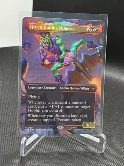 Borderless (Foil) Spider-Man SPE Magic MTG NP Green Goblin Nemisis #23 - Image 1