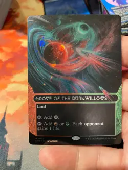 MTG Edge of Eternities Grove of the Burnwillows Borderless Galaxy Foil - Image 1
