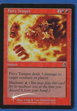 Magic MTG - Torment "Fiery Temper" FOIL X1 - Image 1