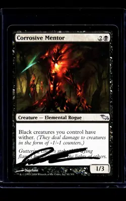 MTG Magic The Gathering SHM Shadowmoor AP Artist Proof Auto #61 Corrosive Mentor - Image 1