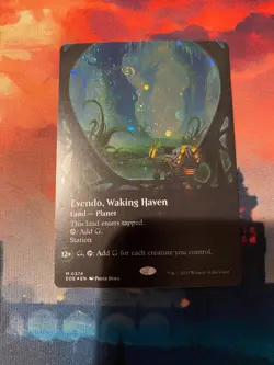 MTG Edge of Eternities Evendo Waking Haven Borderless Galaxy Foil - Image 1