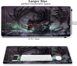 Zombie Dragon MTG Playmat - Vibrant 24x14 Gaming Surface with Storage - Image 4