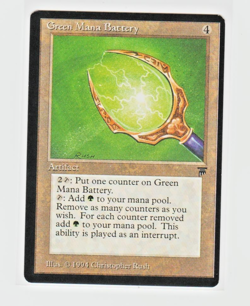 Magic the Gathering ~ MTG ~ 1x Green Mana Battery ~ LEGENDS ~ M/NM - Image 1