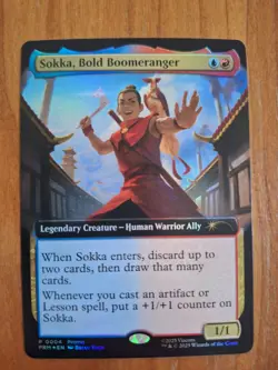 Sokka, Bold Boomeranger PRM 004 Foil MagicCon Atlanta Exclusive Promo Avatar MTG - Image 1