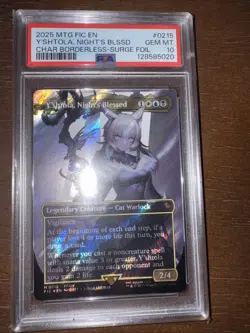 2025 MTG FINAL FANTASY #0215 Y'SHTOLA, NIGHT'S BLESSED SURGE FOIL PSA 10 - Image 1