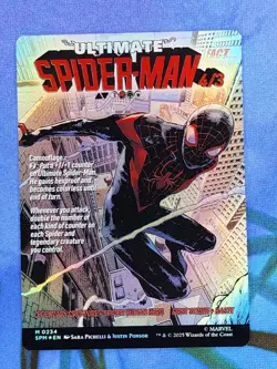 1x FOIL BORDERLESS Miles Morales #234, NM, SPM, Magic: the Gathering, MtG - Image 2