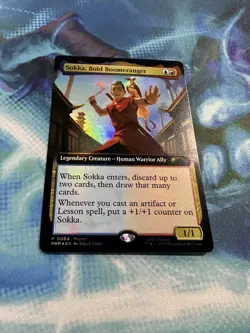 MTG MagicCon Atlanta exclusive promo Sokka, Bold Boomeranger Foil - Image 1