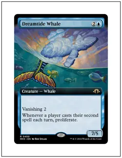 1x Dreamtide Whale, Modern Horizons 3, Extended Art, Magic MTG NM - Image 1