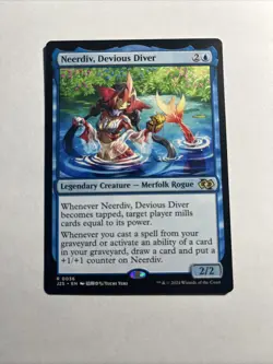 Neerdiv, Devious Diver (Anime) - Foundations Jumpstart MTG Plus Bonus Card!!! - Image 1