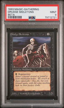 1993 Beta Drudge Skeletons Magic The Gathering MTG PSA 9 MINT - Image 1