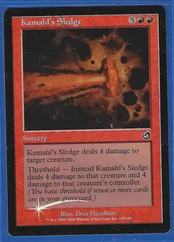 Magic MTG - Torment "Kamahl's Sledge" FOIL X1 - Image 1