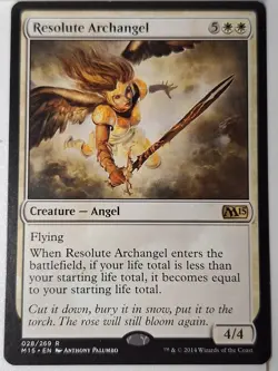 Resolute Archangel - 2015 Core Set M15 - Magic the Gathering MTG Nice! - Image 1