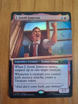 J. Jonah Jameson PRM 003 Ext. Art Foil MagicCon Atlanta Exclusive Promo NM MTG - Image 1