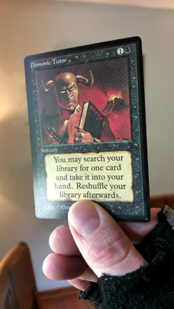 MTG - Demonic Tutor - Beta - Restricted - Alt - Read - Legacy - WATCH ITEM VIDEO - Image 2