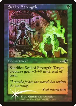 Nemesis MTG Foil Seal of Strength Magic - Image 1