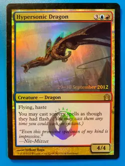 MTG 1x FOIL Hypersonic Dragon # 170 PRERELEASE PROMO Magic the Gathering x1 NM - Image 1