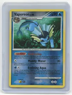 Pokemon TCG Vaporeon 2009 Pokemon Rising Rivals #34/111 reverse foil - Image 1