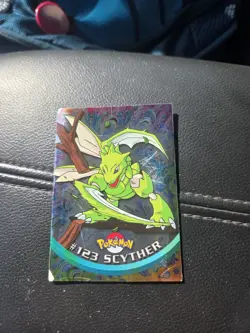 Pokemon Topps Scyther #123 Silver Holo Foil NM English - Image 1