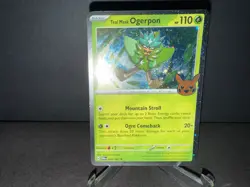 Teal Mask Ogerpon 024 2024 Pokemon Trick or Trade Cosmos Holo SWIRL Card NM+ - Image 1