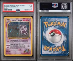 2000 POKEMON GYM HEROES #14 SABRINA'S GENGAR HOLO - Image 3