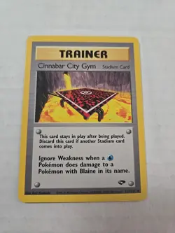 Pokemon Cinnabar City Gym - WOTC Gym Challenge Uncommon 113/132 Unlimited 2000 - Image 1