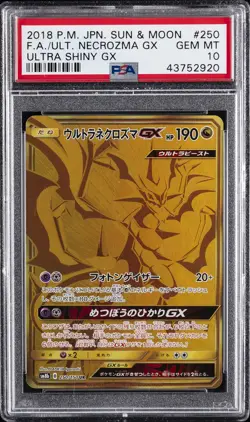 2018 POKEMON JPN SUN & MOON ULTRA SHINY GX FULL ART/ULTRA NECROZMA GX PSA 10 - Image 1