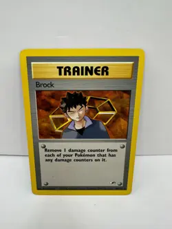 Trainer Brock 98/132 Gym Heroes Rare Regular 1999 WOTC Pokemon TCG - Image 1