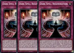 Yugioh - Dark Spell Regeneration x 3 - 1st Edition Secret Rare NM - Free Holo - Image 1
