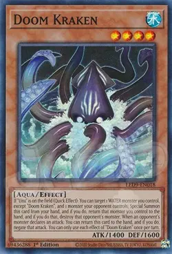 Yugioh - Doom Kraken - 1st Edition Ultra Rare NM - Free Holo Card - Image 1