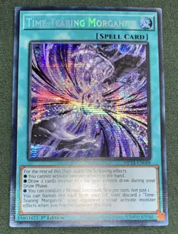 Yugioh Time Tearing Morganite MP24-EN088 Prismatic Secret Rare 1st Ed NM w/Track - Image 2