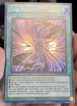 Yugioh Time Tearing Morganite MP24-EN088 Prismatic Secret Rare 1st Ed NM w/Track - Image 4
