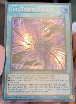 Yugioh Time Tearing Morganite MP24-EN088 Prismatic Secret Rare 1st Ed NM w/Track - Image 5