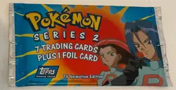 Pokemon Topps TV Animation Edition Series 2 Trading Cards Factory Sealed Pack - Image 1