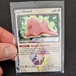 Pokemon Rare Card "Pokemon Ditto Prism Star" 154/214 HP 40 - NM - Image 1