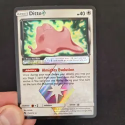 Pokemon Rare Card "Pokemon Ditto Prism Star" 154/214 HP 40 - NM - Image 2