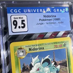 🔥CGC 9.5 🔥 Nidorina 40/64 1st Edition Jungle Pokemon Card 199 - Image 2
