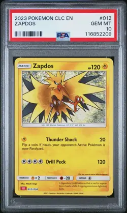 2023 POKEMON CLC TRADING CARD GAME CLASSIC #012 ZAPDOS PSA 10 - Image 1