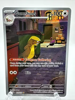 Pokemon Card Mega Evolution Gumshoos Illustration Rare 153/132 - Image 1