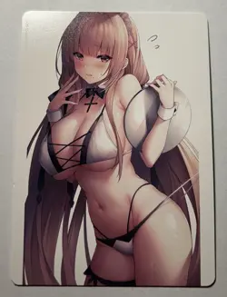 SEXY HEROINE WAIFU Swiftsure AZUR LANE ACG PREMIUM TRIM HOLOFOIL CARD NM - Image 2