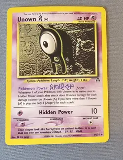 NM - Unown A - 14/75 - Holo - Neo Discovery - Pokemon Card - Image 1
