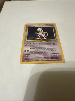 Pokemon TCG Base Set Mewtwo Holo Card 10/102 Vintage Rare MP/HP Unlimited 1999 - Image 1