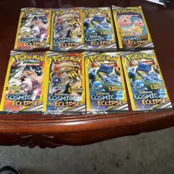 Pokemon TCG Sun & Moon 8 Packs Set of 3 Cards Each Pack NEW SEALED - Image 1