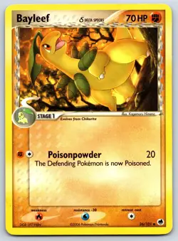 Bayleef - EX Dragon Frontiers 26/101 Vintage Kagemaru Himeno Pokemon Card LP - Image 1