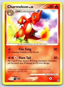 Charmeleon - Secret Wonders 46/132 Diamond Pearl Atsuko Nishida Pokemon Card LP - Image 1