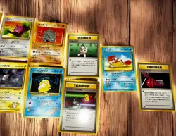 Pokemon Japanese/English Card Lot 30+ Vintage - Commons No Holos w/ Small Binder - Image 5