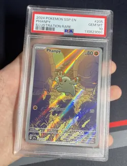 PSA 10 Pokemon Card - Phanpy 205/191 Illustration Rare - Surging Sparks - Image 1