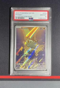 PSA 10 Pokemon Card - Phanpy 205/191 Illustration Rare - Surging Sparks - Image 2
