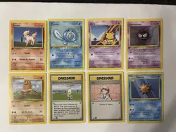 Lot of 8 First Edition French Pokemon Cards From Base Set - Image 1
